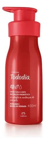 Creme para o corpo- Nutrição prebiótica - Morango e Baunilha dourada